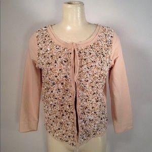 Anthropologie Postmark Sequin Cardigan M